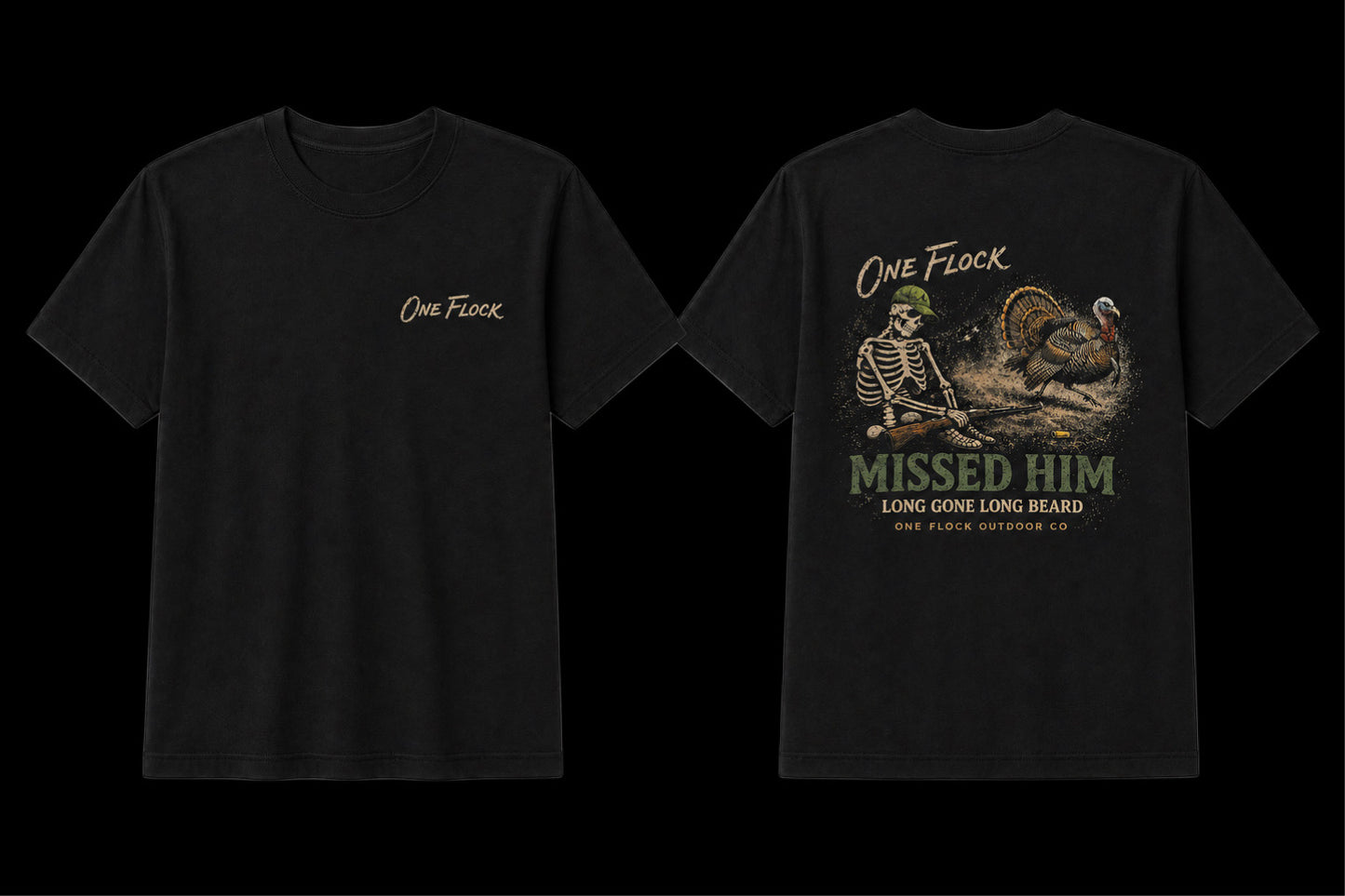 “Long Gone Long Beard” BLACK UNISEX T-SHIRT